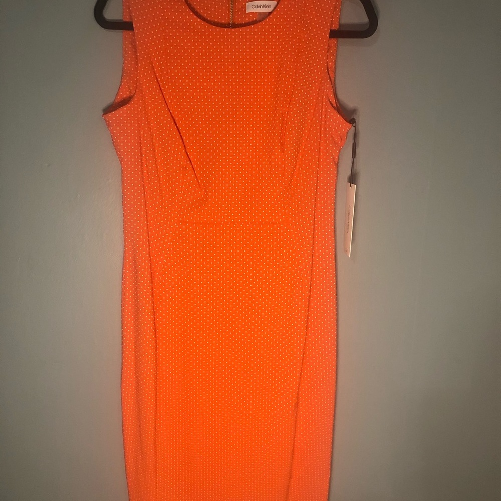 Orange Polka dot dress